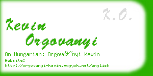 kevin orgovanyi business card